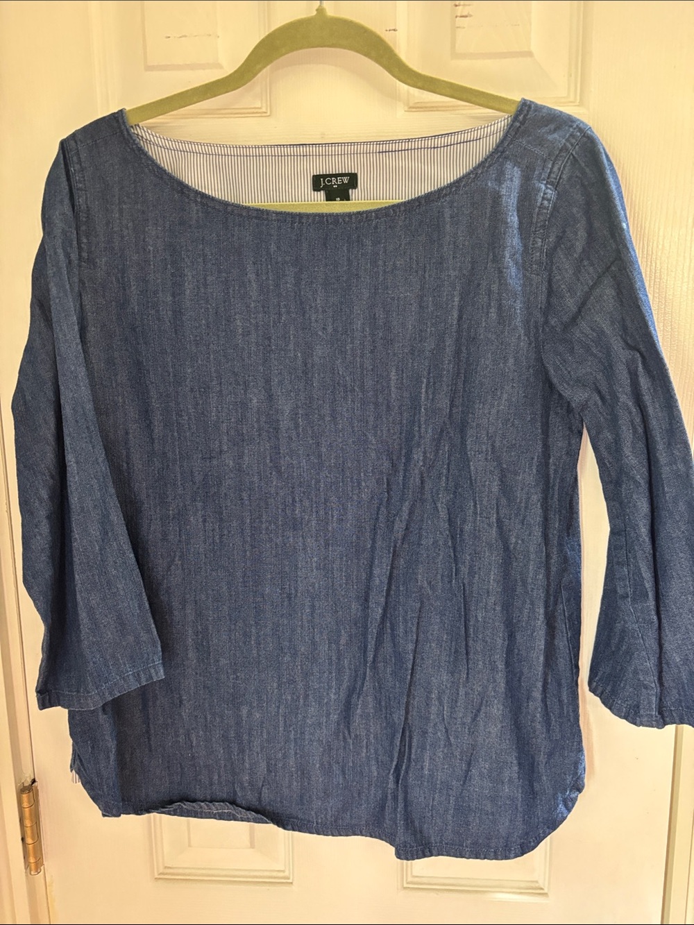 J. Crew Blue Denim Boatneck Tunic